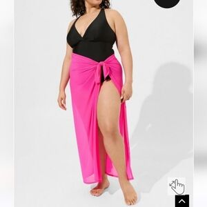 🆕️💓👙 HOT PINK MESH SWIM SARONG COVER-UP👙💓